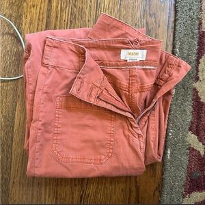 Anthropologie Maeve Straight-Leg Jeans in Coral